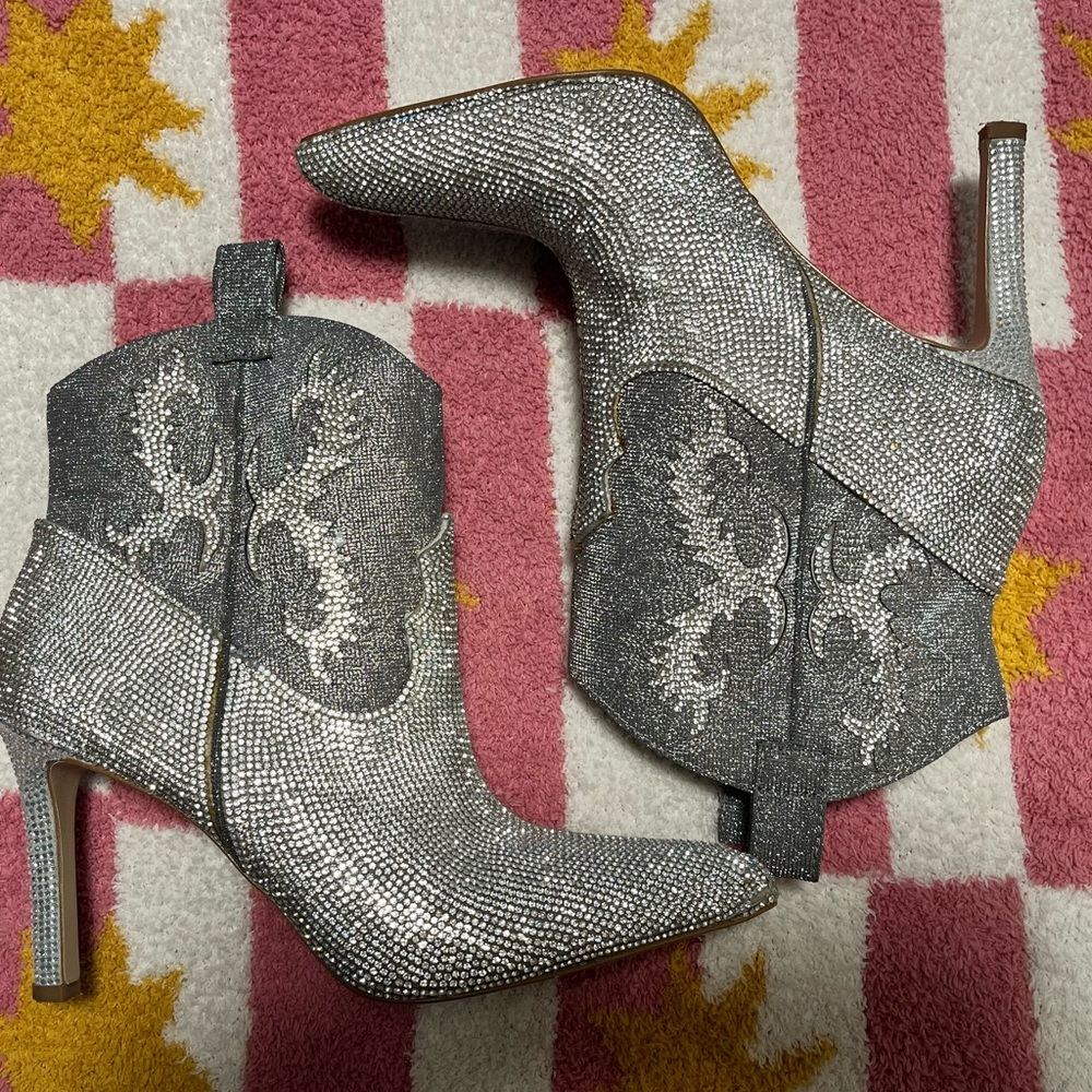 Gianni Bini Rhinestone Western Booties